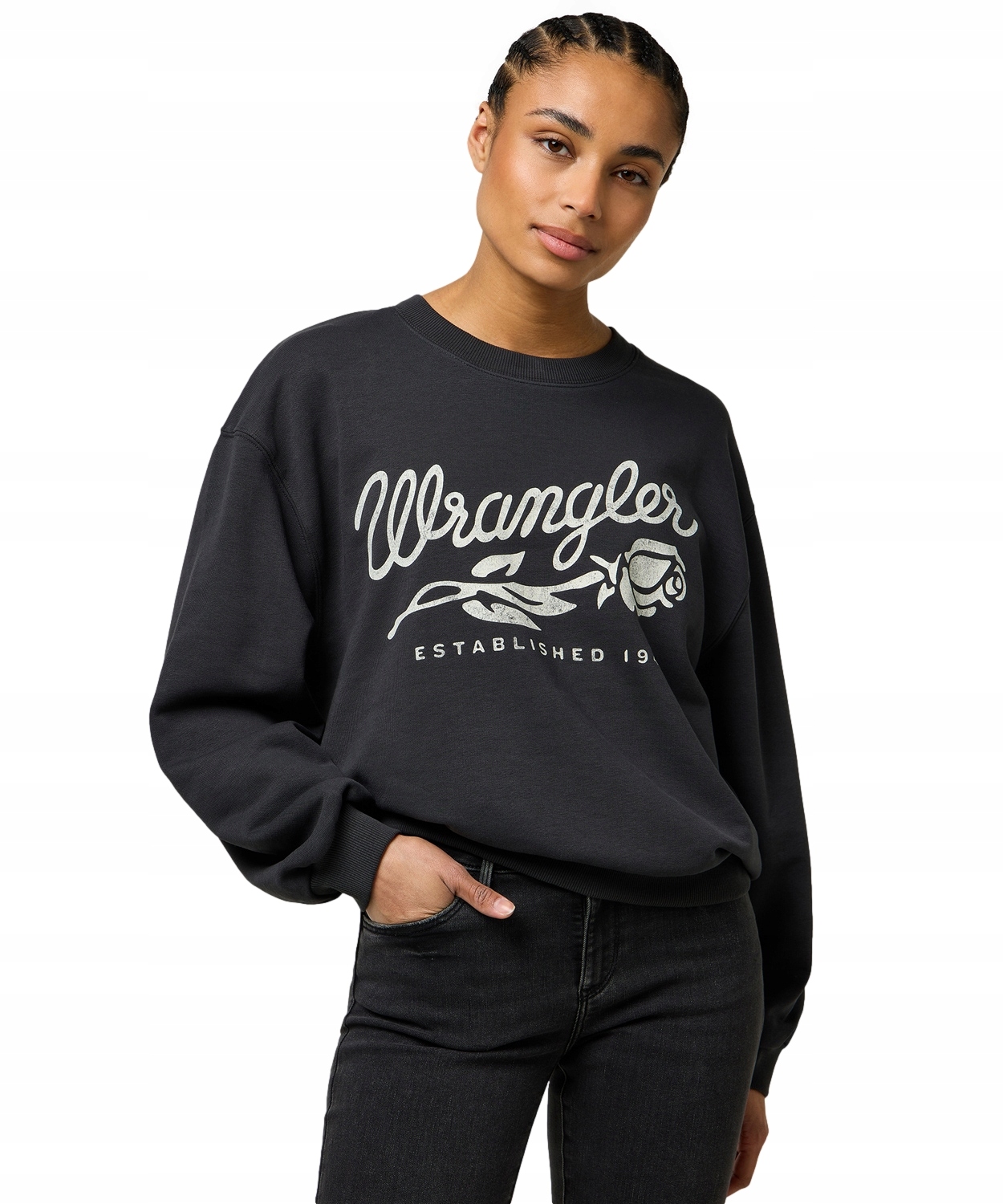 Wrangler Oversize Sweat 112370826 Mikina černá Xs