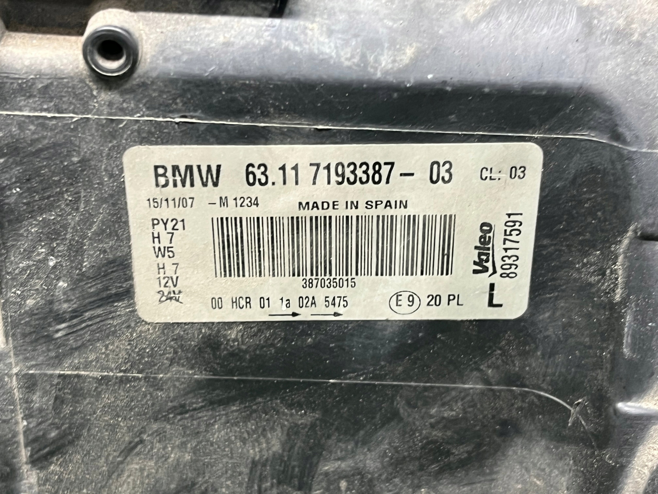 feu gauche avant BMW E87 7193387-03