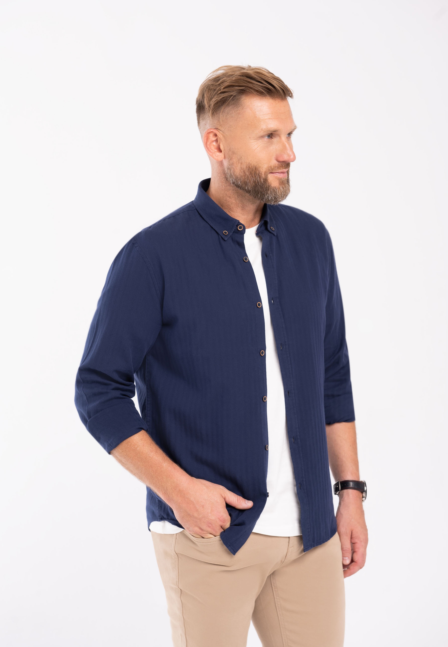 KOSZULA MĘSKA GRANATOWA REGULAR FIT VOLCANO K-MIRAMAR XL Marka Volcano