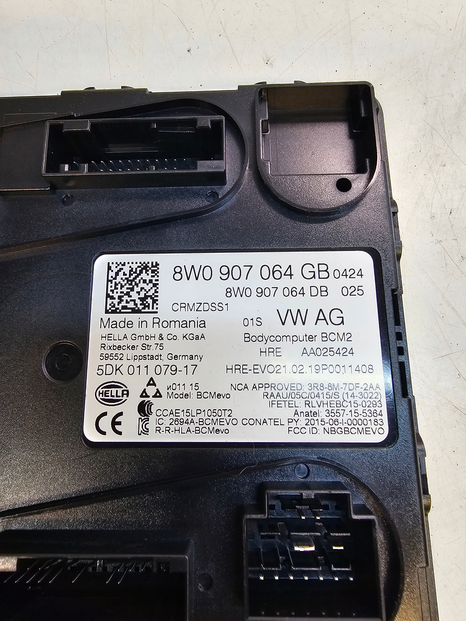 UNITÉ COMMANDE CONFORT AUDI A4 B9 A5 8W0907064GB
