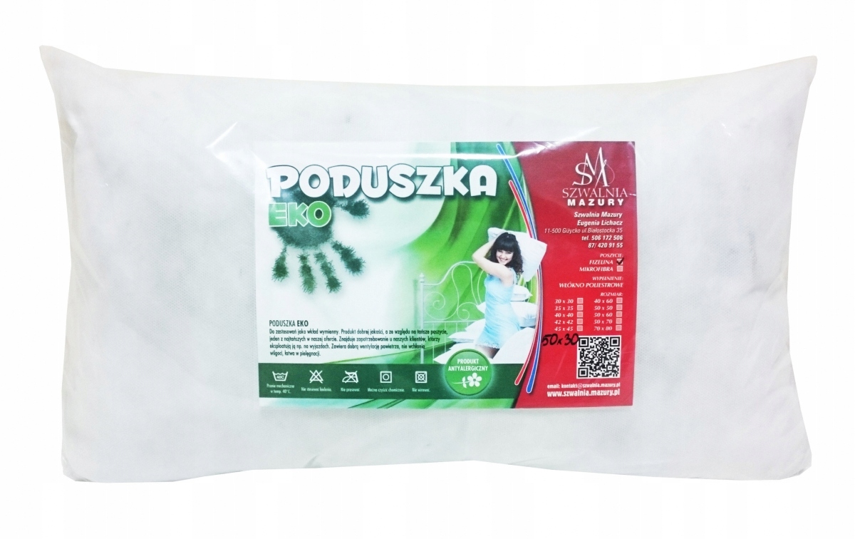 

Poduszka, wkład do poszewki 30x50 biała