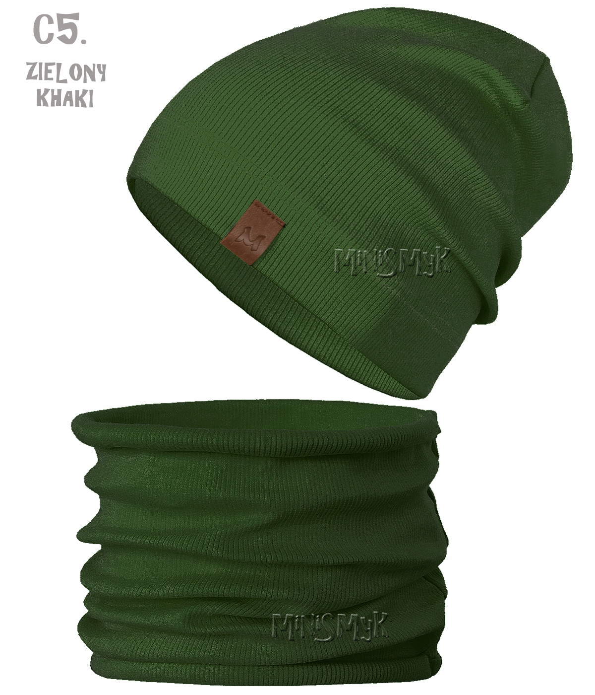 Komplet CZAPKA + TUBA komin beanie PRĄŻEK r. 50-52 Marka Inna marka