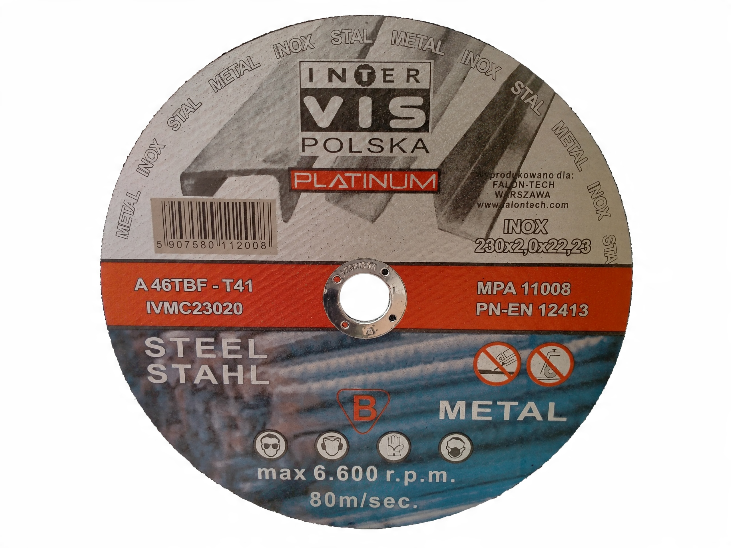 

Tarcza Do Cięcia Metalu Stali Inox 230x2.0