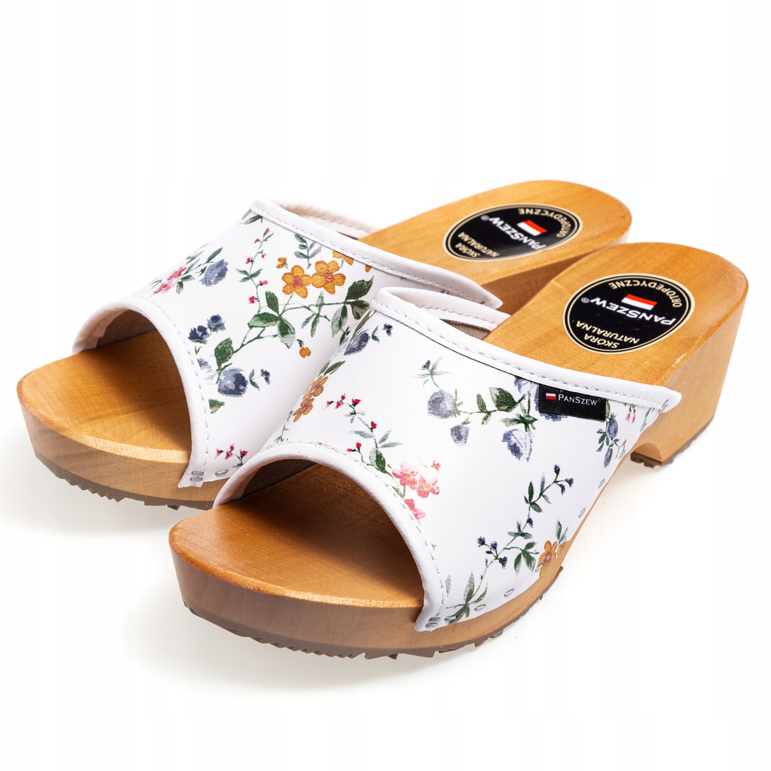 Drewniaki Damskie SKÓRZANE, Wygodne POLSKIE Chodaki Odkryte 35-41 PanSzew EAN (GTIN) 5905487402758