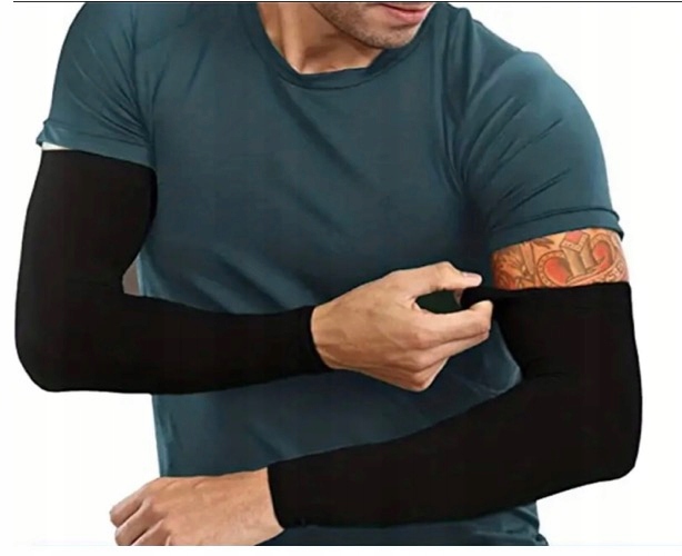 RĘKAW zakrywający tatuaż Mundur policyjny rower motocykl Czarny plus biały! Kod producenta auaX