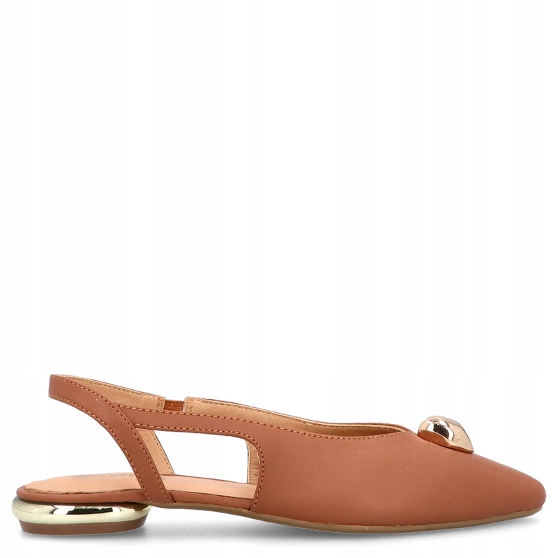 Kožené baleríny bez paty Gioseppo 79000 Hnědé 41