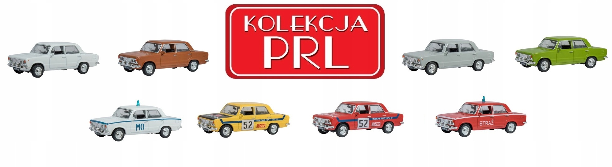 KOLEKCJA PRL METALOWY MODEL DUŻY FIAT 125p BIAŁY EAN (GTIN) 5905422022461
