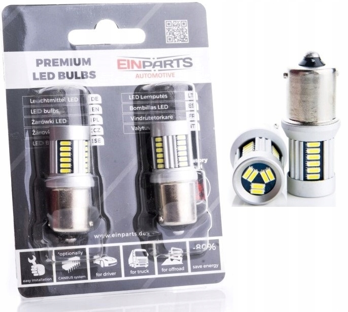 

P21W Led Żarówki x2 Einparts Mocne Smd x30 6000K