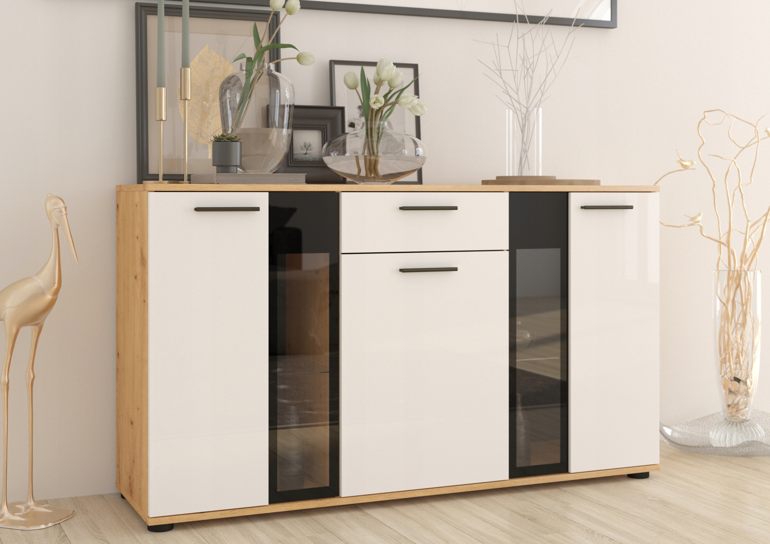 Prostorná moderní komoda do obývacího pokoje Pro Mládež Lucy Elegantní skříňka