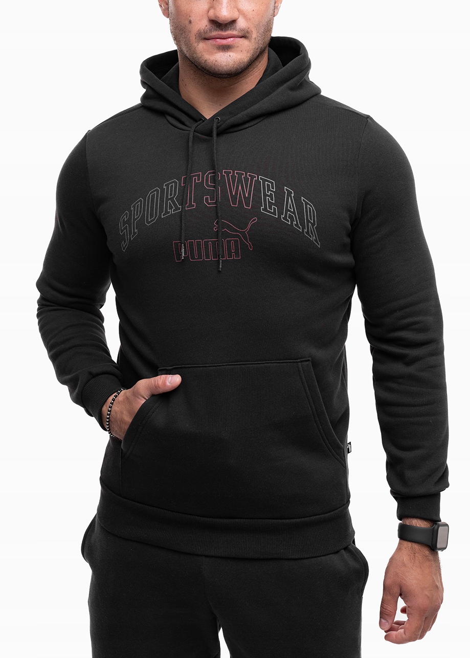 Puma pánská mikina s kapucí sportovní bavlněná teplá mikina s kapucí vel S