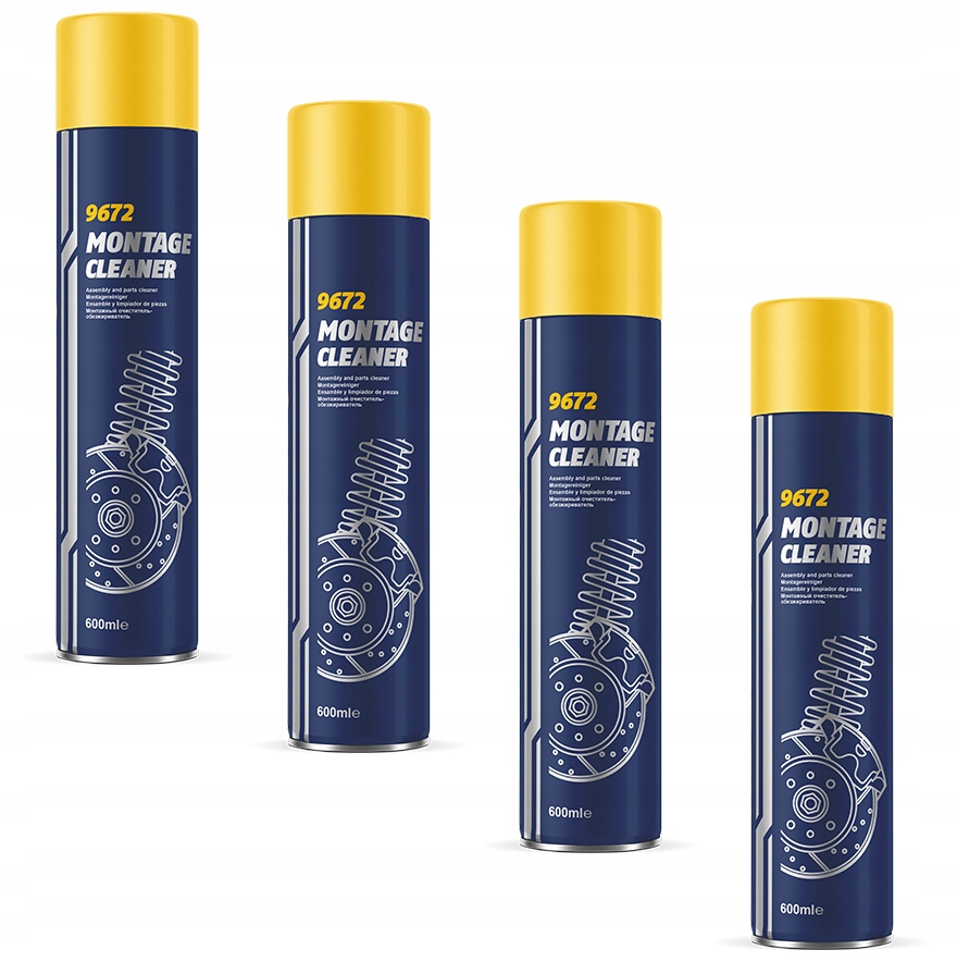 4x Zmywacz Odtłuszczacz Hamulcowy Wielozadaniowy Mannol Cleaner 600 ml