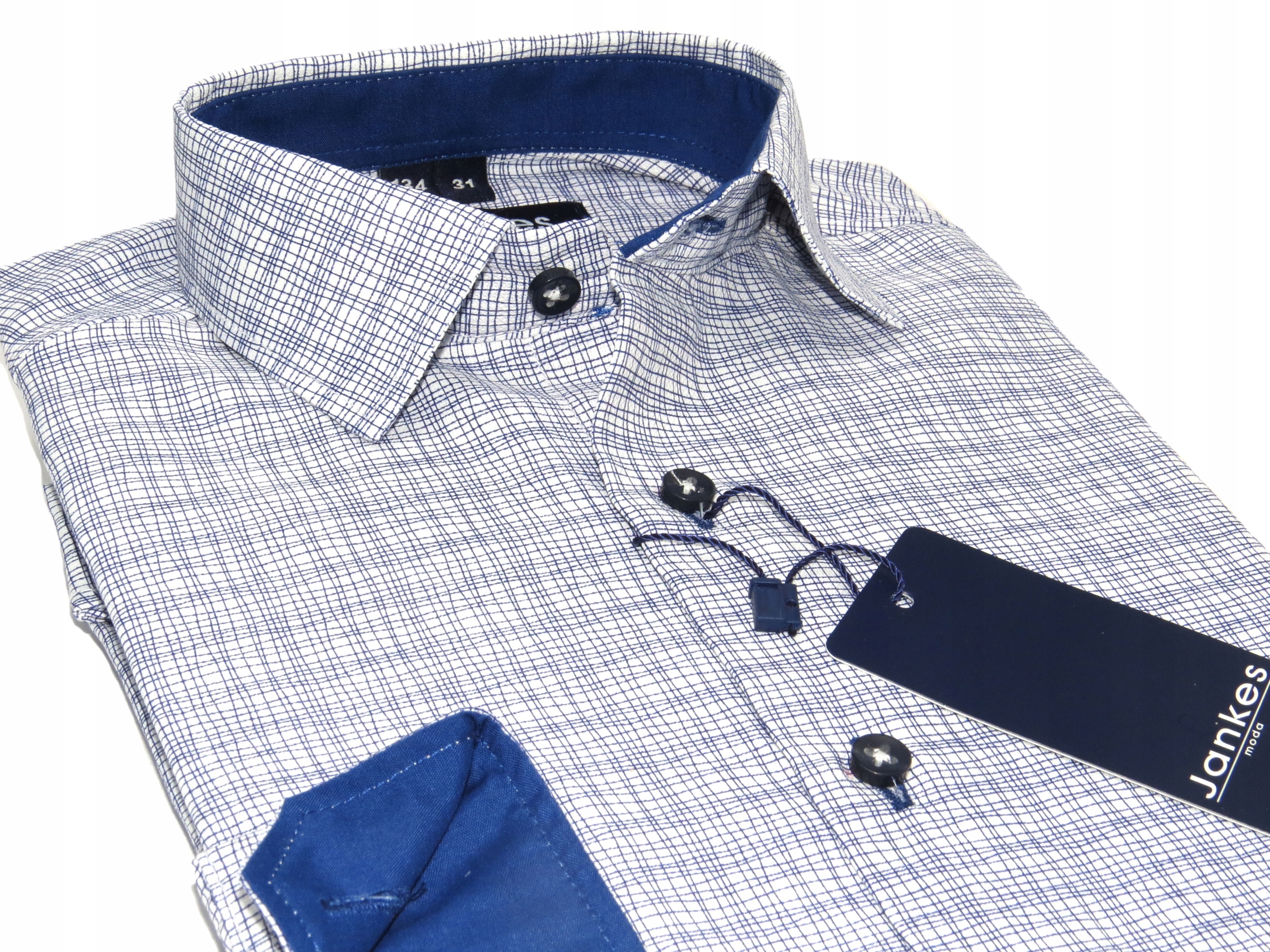 Jankes Koszula WIZYTOWA Chłopięca FALE 140 Marka Inna marka