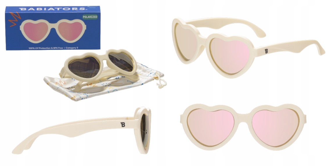 Okulary przeciwsłoneczne dla dzieci 6+ Polaryzacja Babiators Sweet Cream