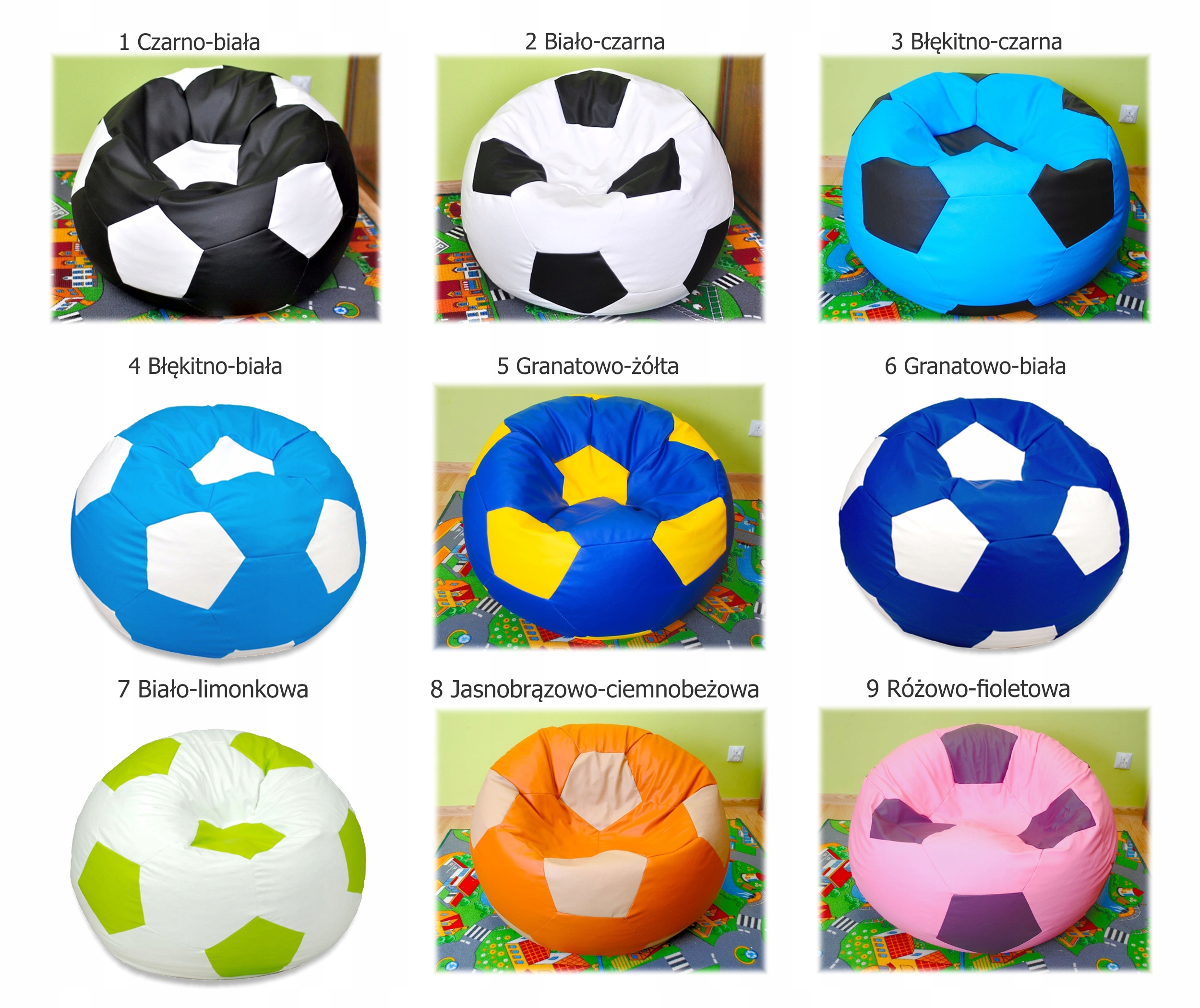 TRWAŁA PUFA PIŁKA SAKO DLA DZIECI, 200L 70cm EGATO Kod producenta P200