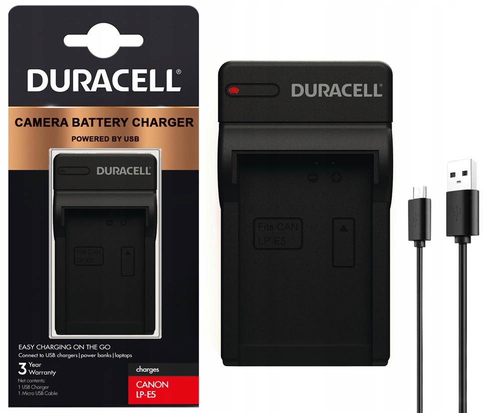 

Ład Usb Duracell LP-E5 do Canon Eos 450D 500D 1000