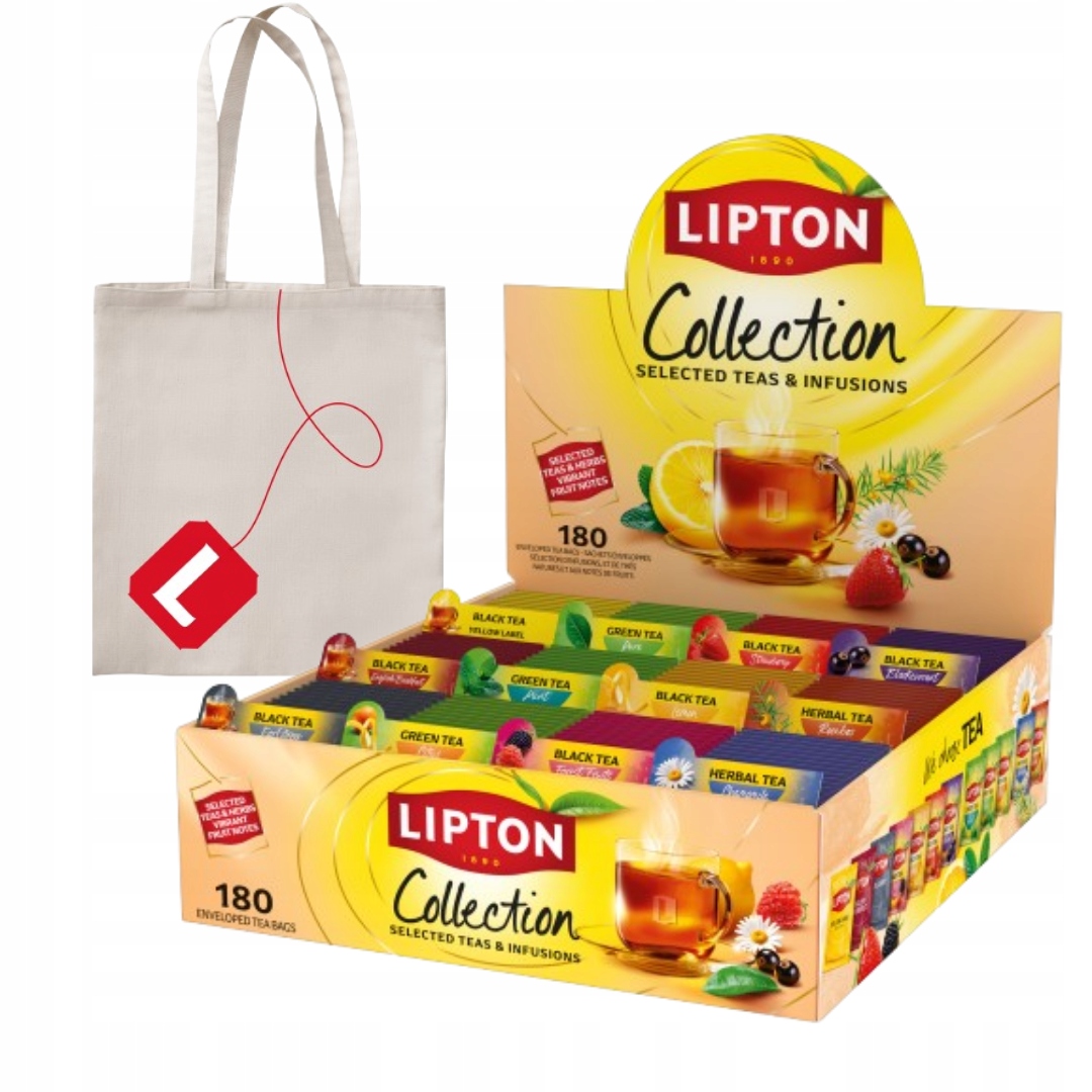 Zestaw Herbat Lipton Variety Pack 12 smaków 180 kopert Torba
