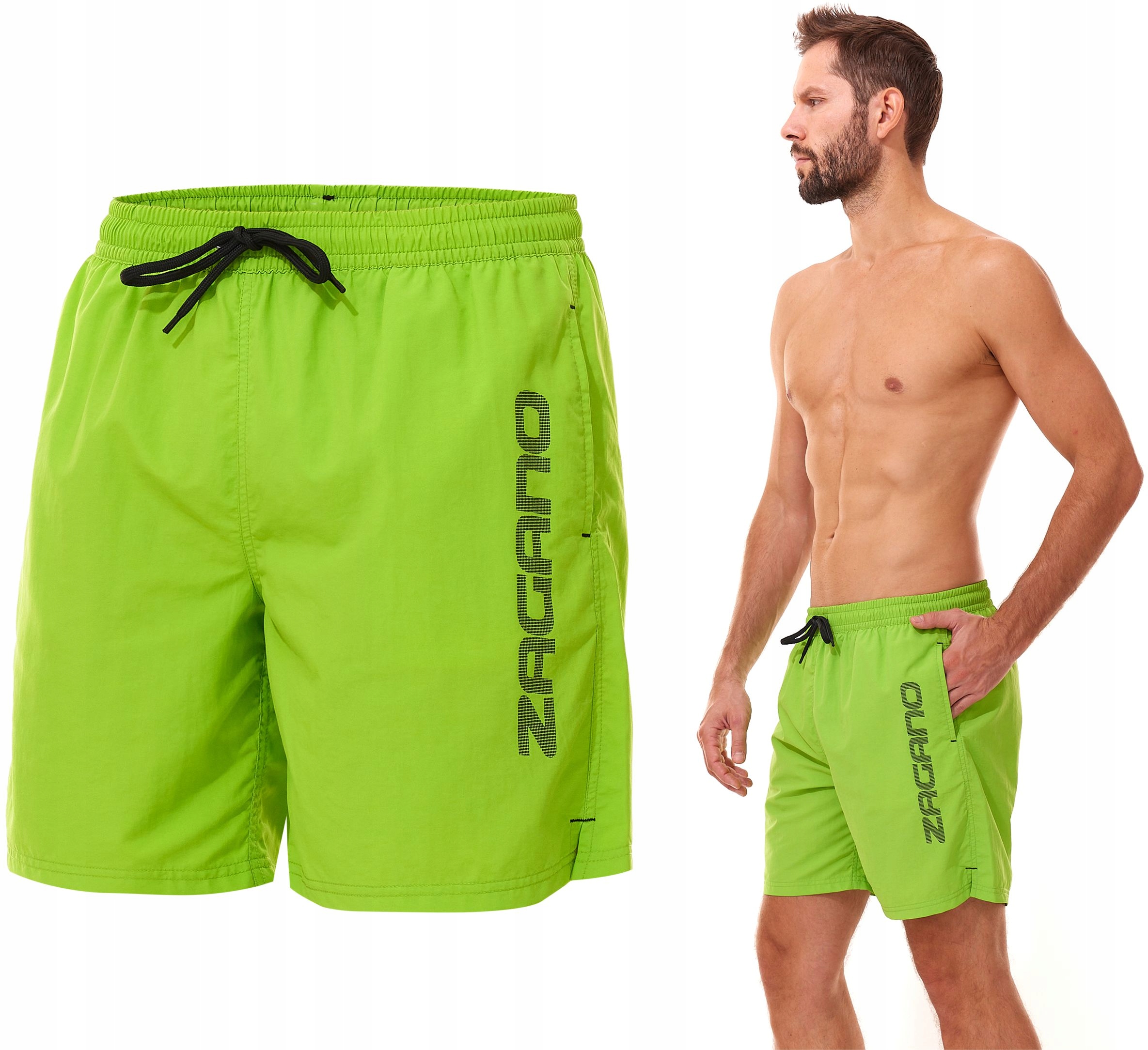 Szorty kąpielowe męskie spodenki sportowe szybkoschnące długie 4XL Zagano