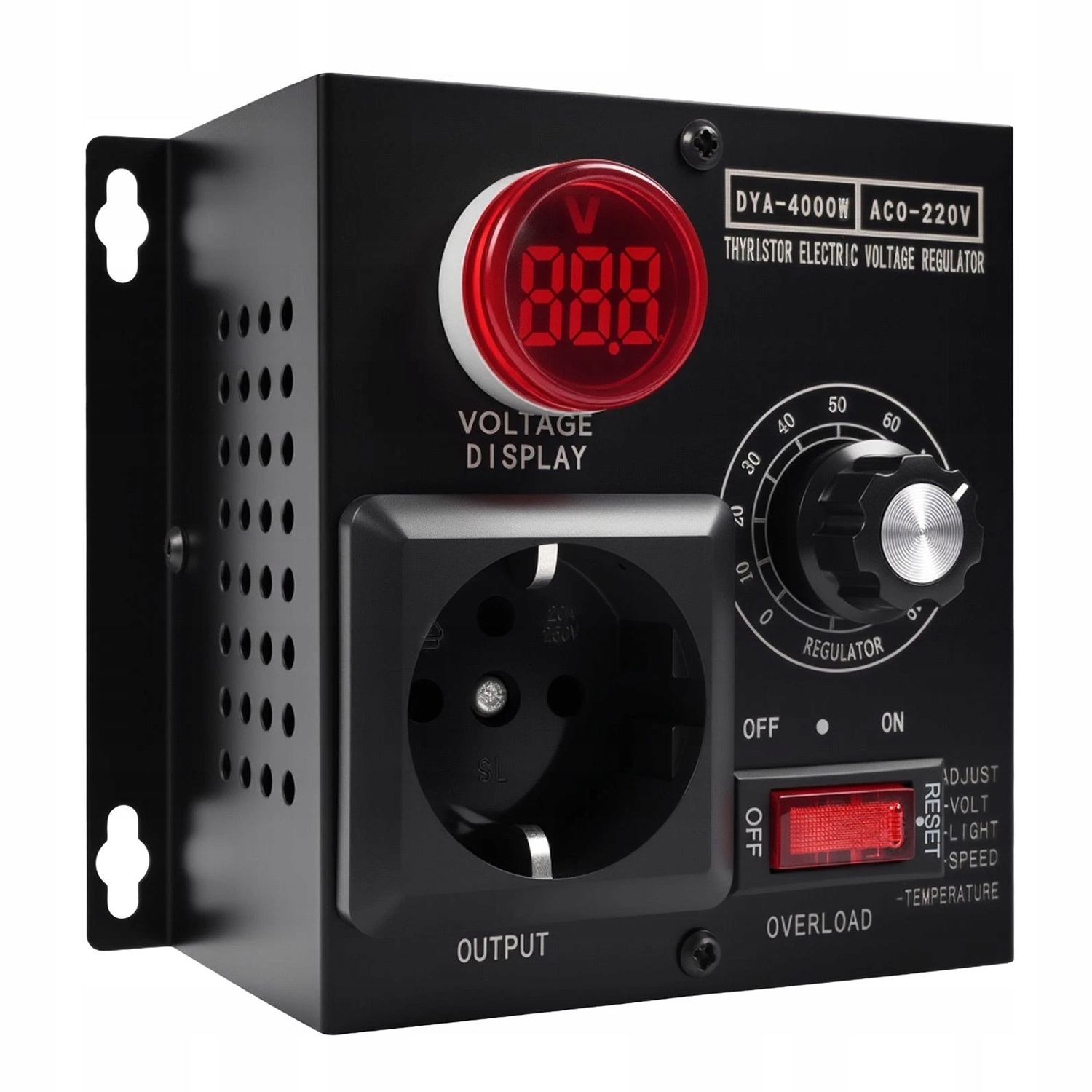 REGULATOR NAPIECIA 0 220V 4000W KONTROLER PREDKOSCI LCD