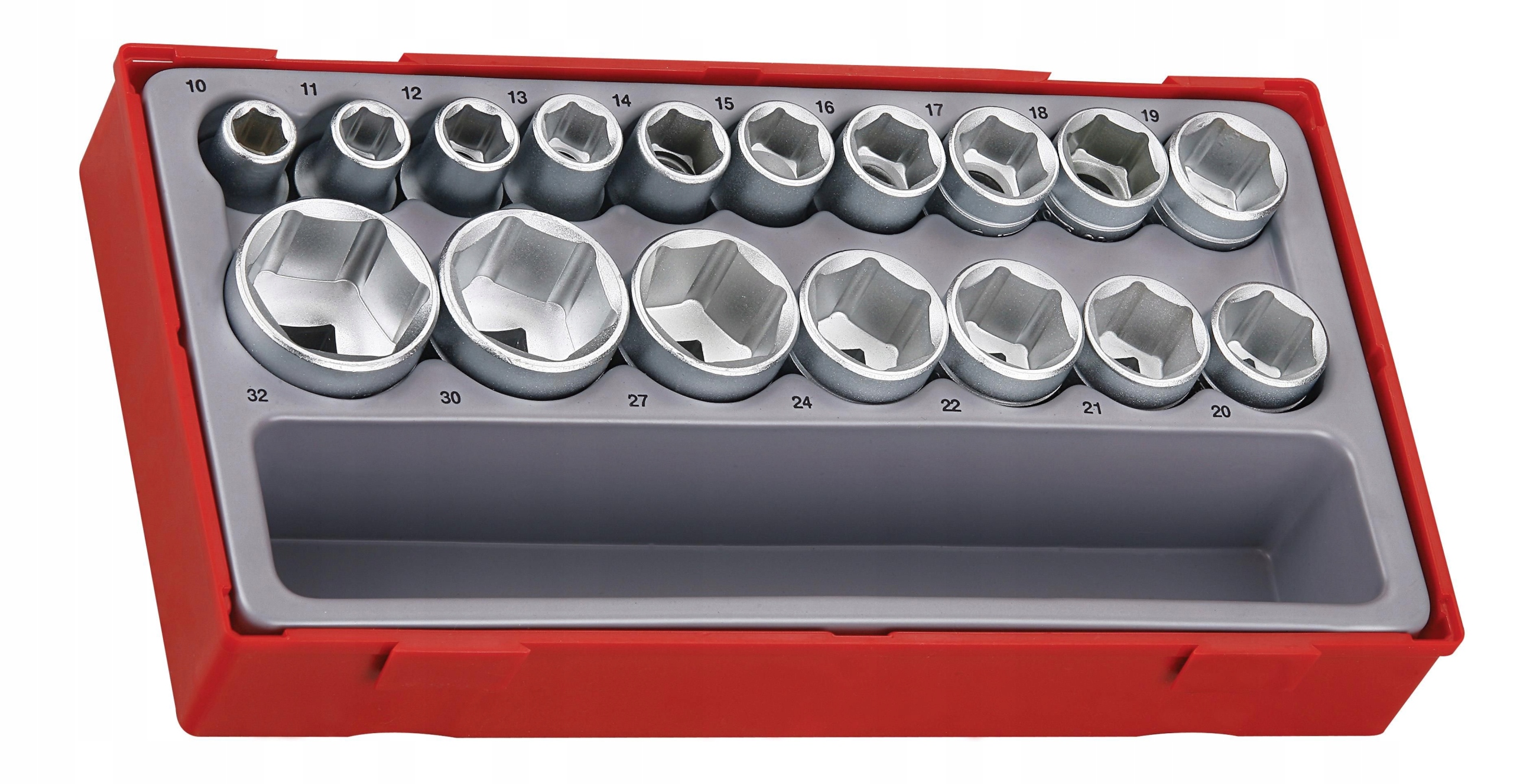 Sada 6-hranných nástavcov so štvorcovým úchopom 1/2" 17 prvkov Teng Tools