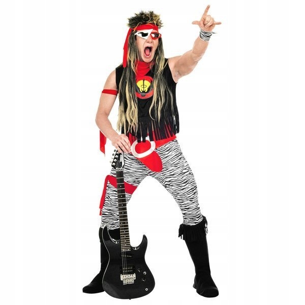Kostým Rocková Hvězda Rockové Hvězdy Zpěvák Rock XXL