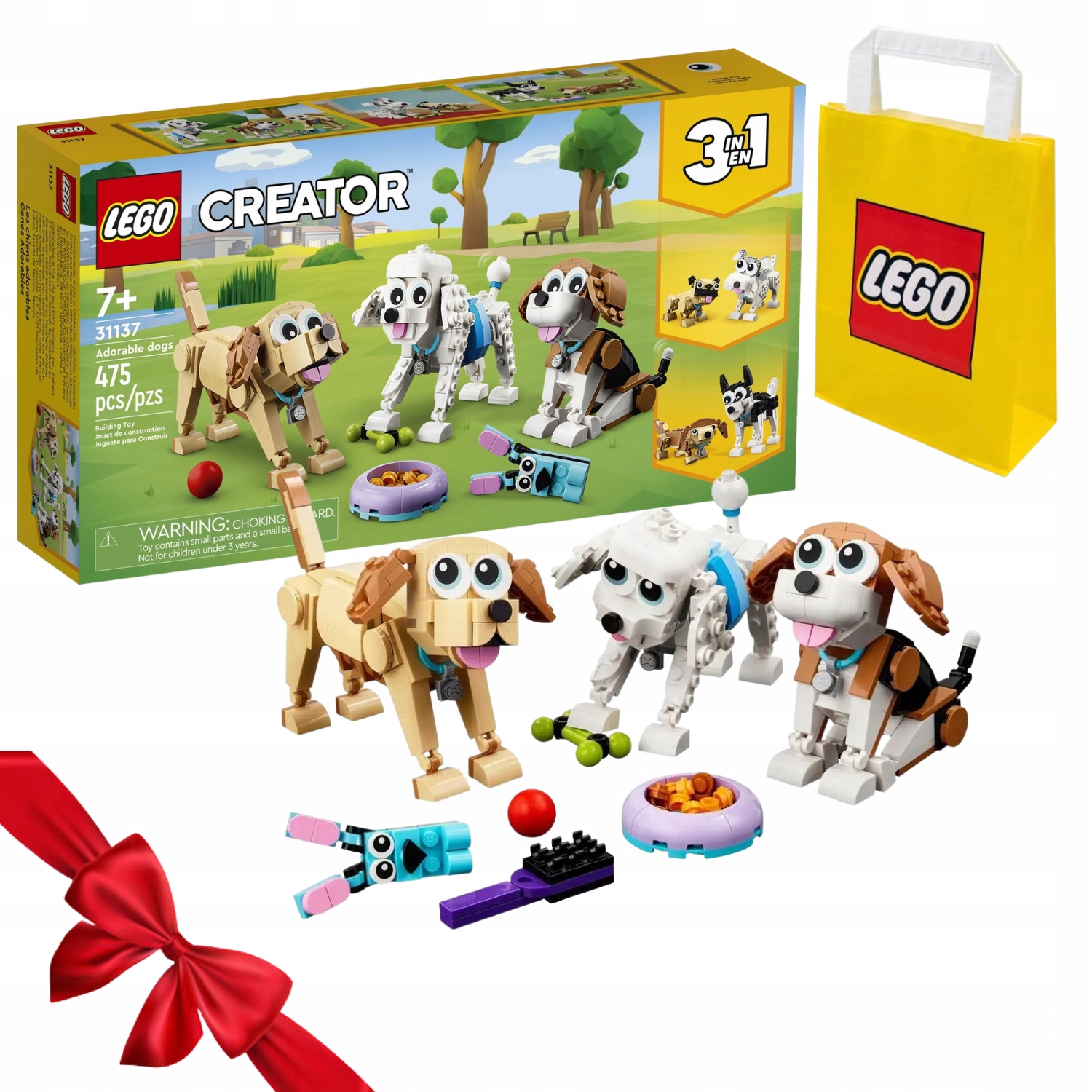 Zestaw Klocków Lego Creator 3 W 1 31137 Urocze Psiaki Na Święta
