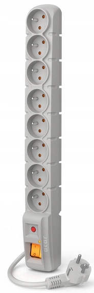 ACAR S8 PRZEDŁUŻACZ LISTWA ZASILAJĄCA 8 GNIAZD 5M