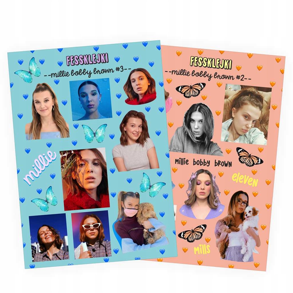 

Zestaw Naklejek Millie Bobby Brown 27szt naklejki
