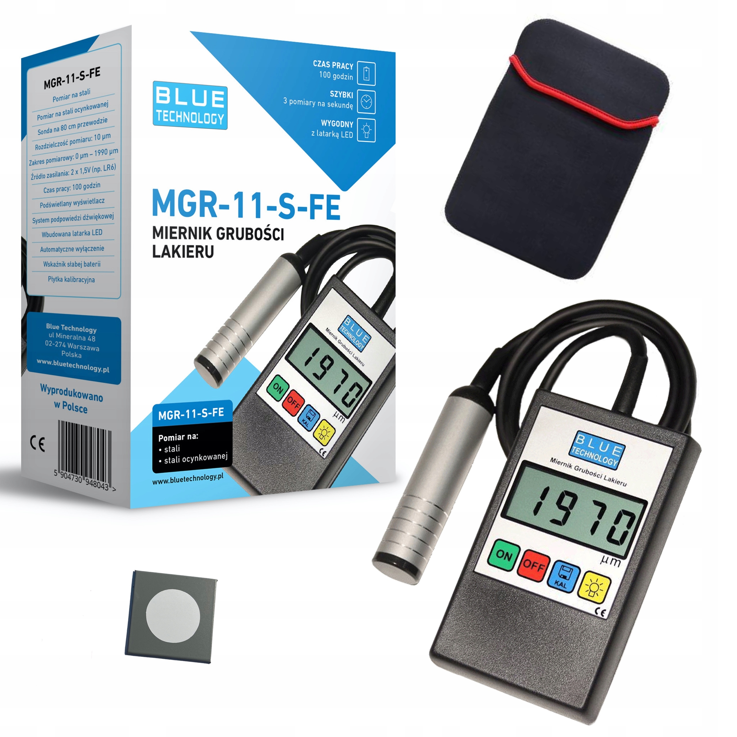 

Miernik grubości lakieru MGR-11-S-FE sonda stal