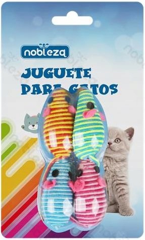 

Zabawka mysz myszka dla kota kpl=4szt. kolorowe