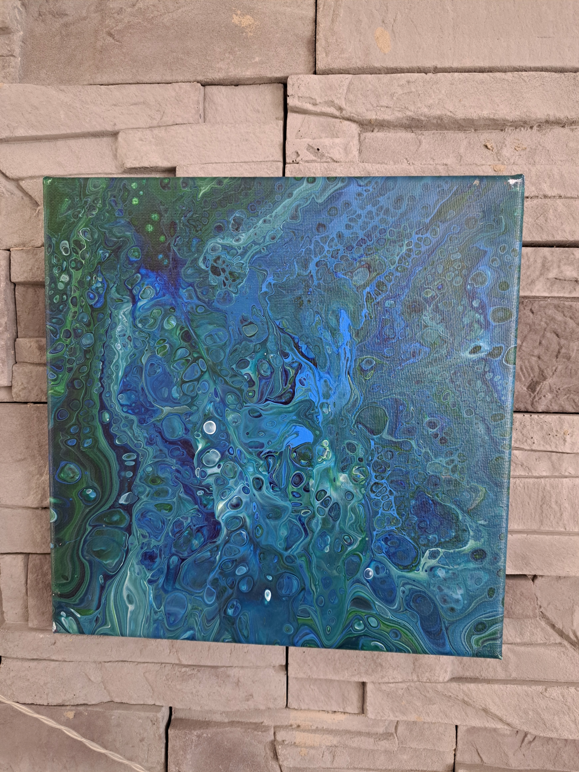 Unikátní obraz ručně malovaný autorský pouring 25/25