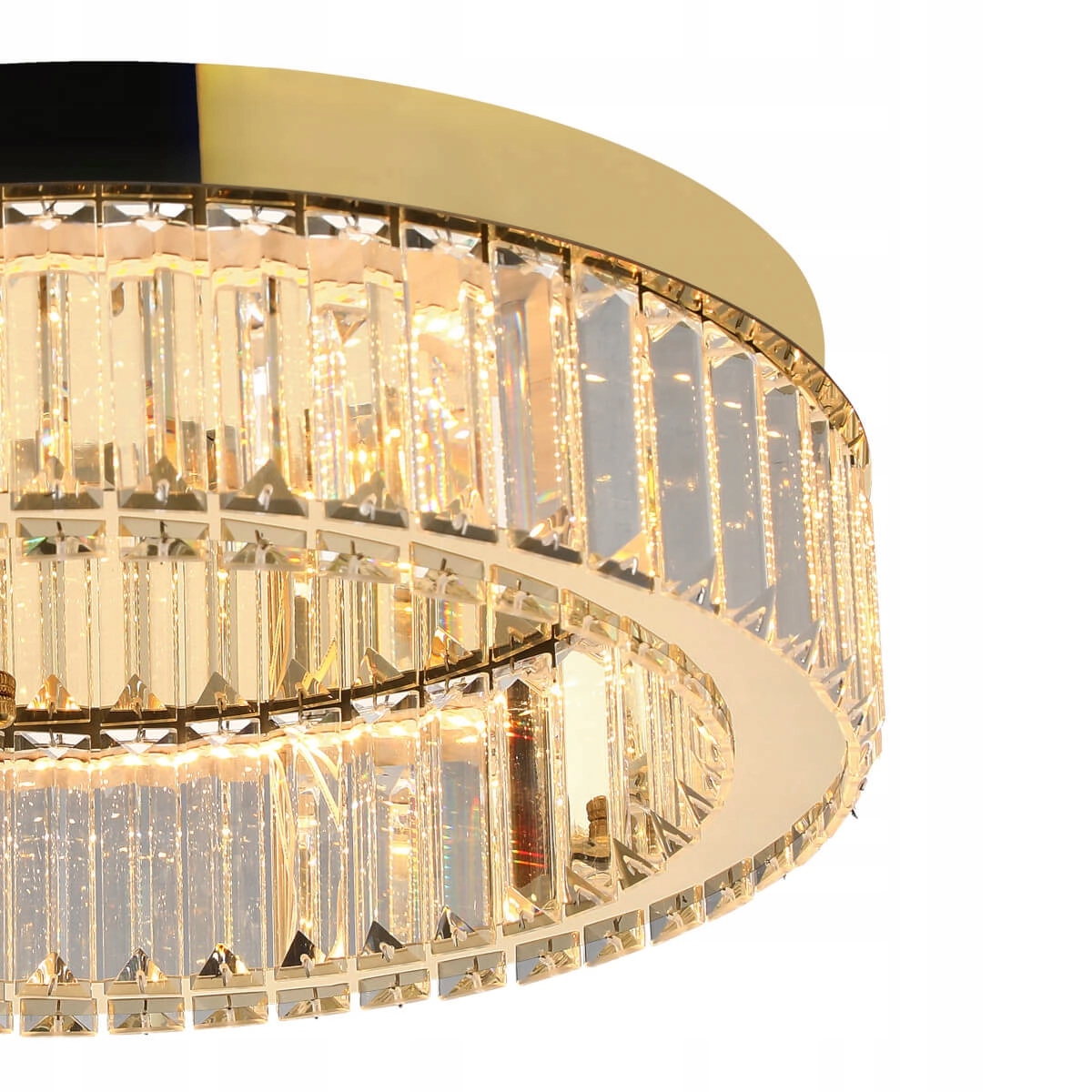 Stropné Svietidlo glamour kryštály Spark Top 40 cm zlatý DIMM do spálne nad posteľ