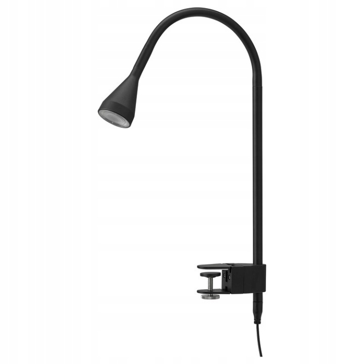 Ikea Navlinge lampka biurkowa Led czarny regulowany uchwyt do blatu