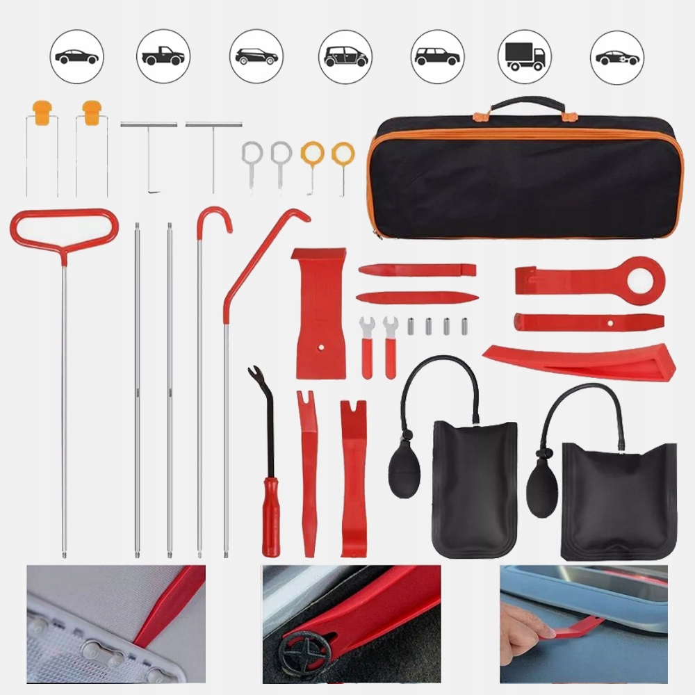 31 Części Narzędzie Do Odblokowywania Samochodu,do Usuwania Drzwi Samochodu