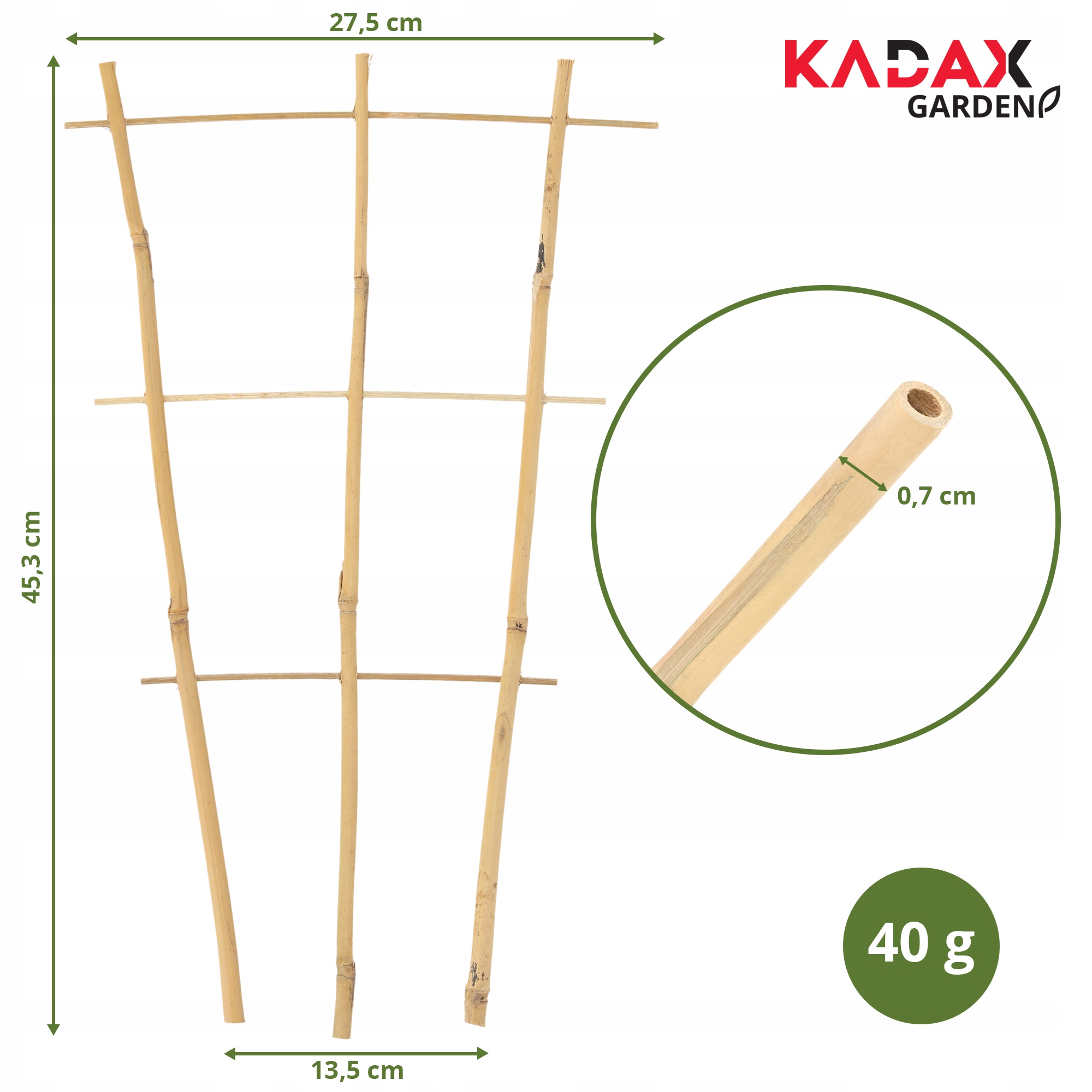 DRABINKA BAMBUSOWA PERGOLA PODPORA 46 CM 5 SZT Marka Kadax
