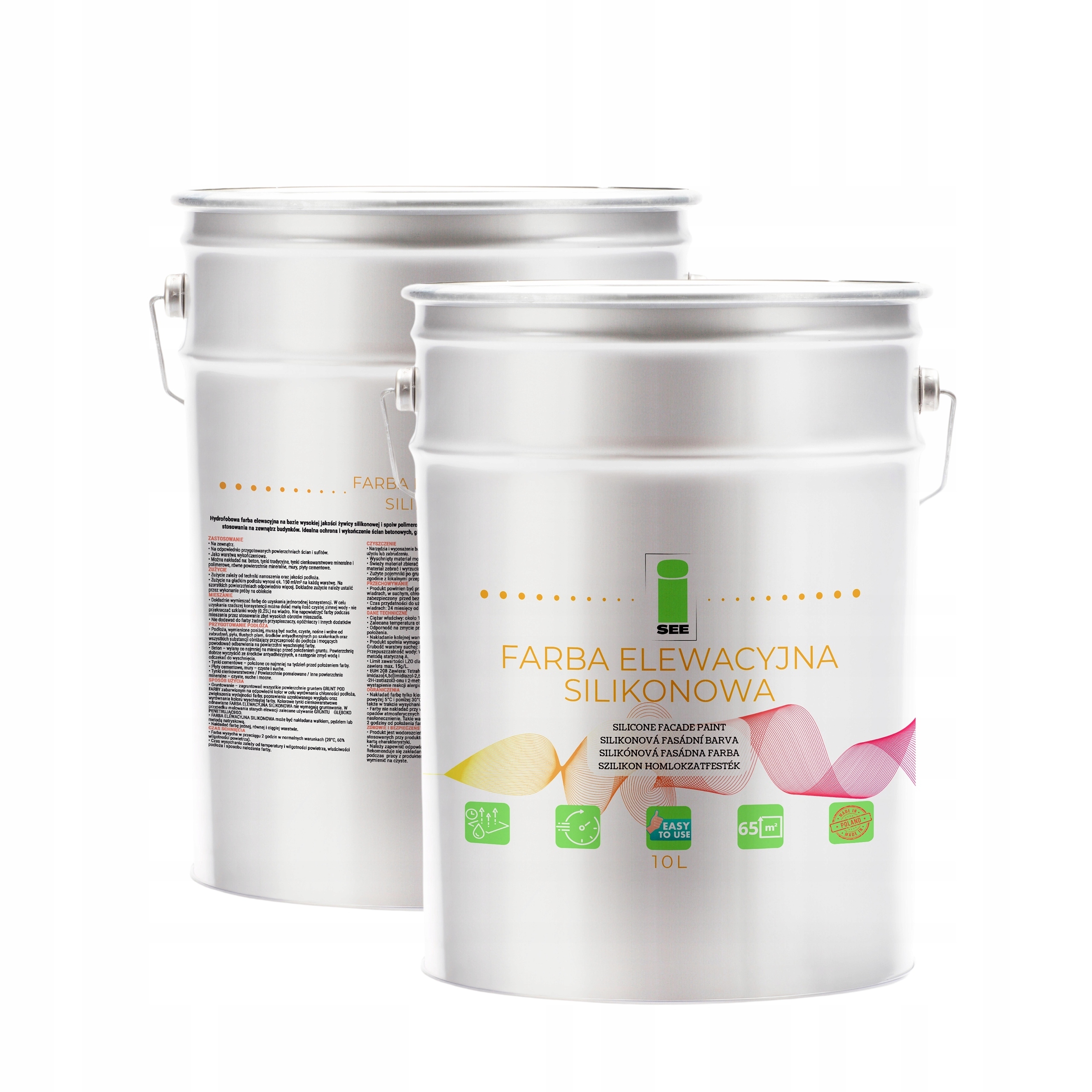 Silikonová Fasádová Farba 104 Farby 2x10L na 100-130 m2