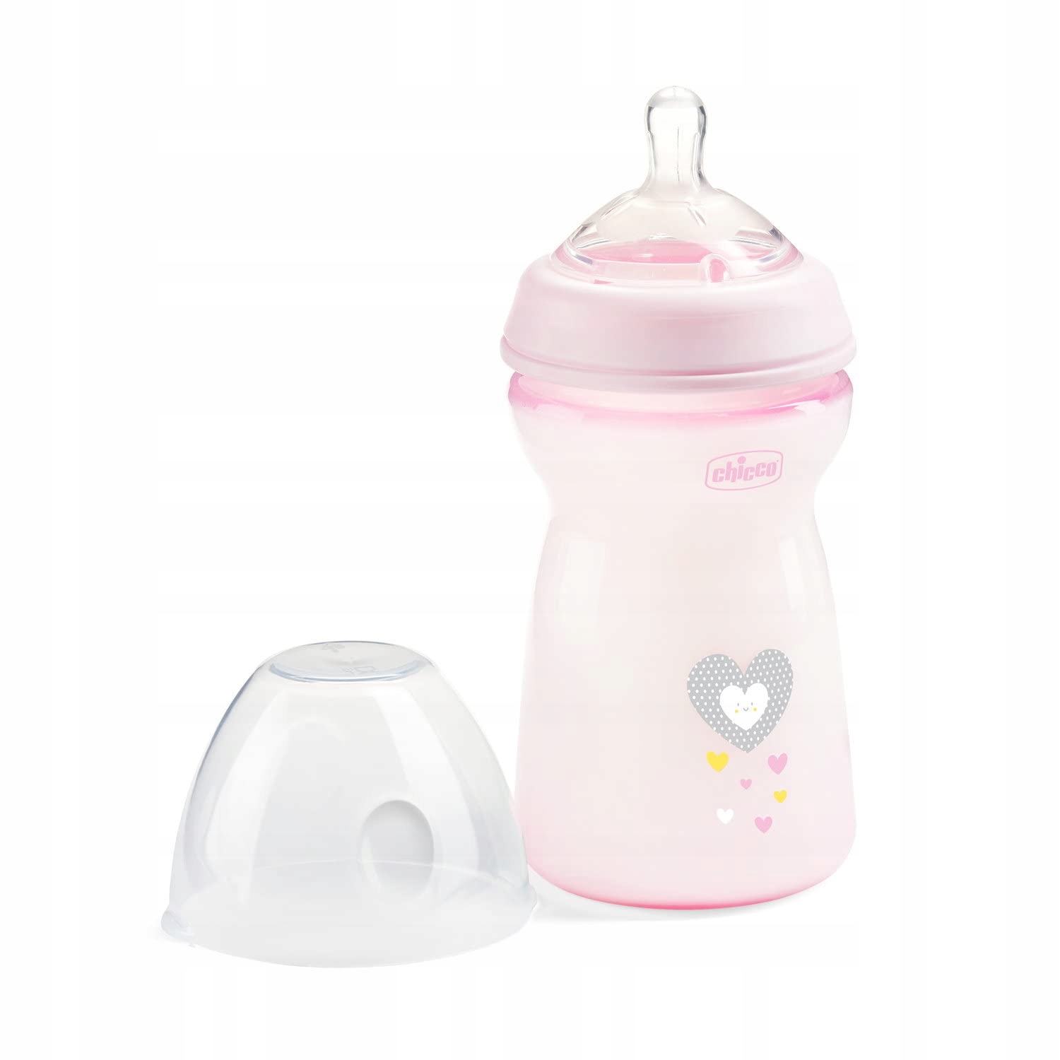 CHICCO Butelka Antykolkowa Dla Niemowląt 6+ Miesięcy 330 ml Różowa — miniatura 3