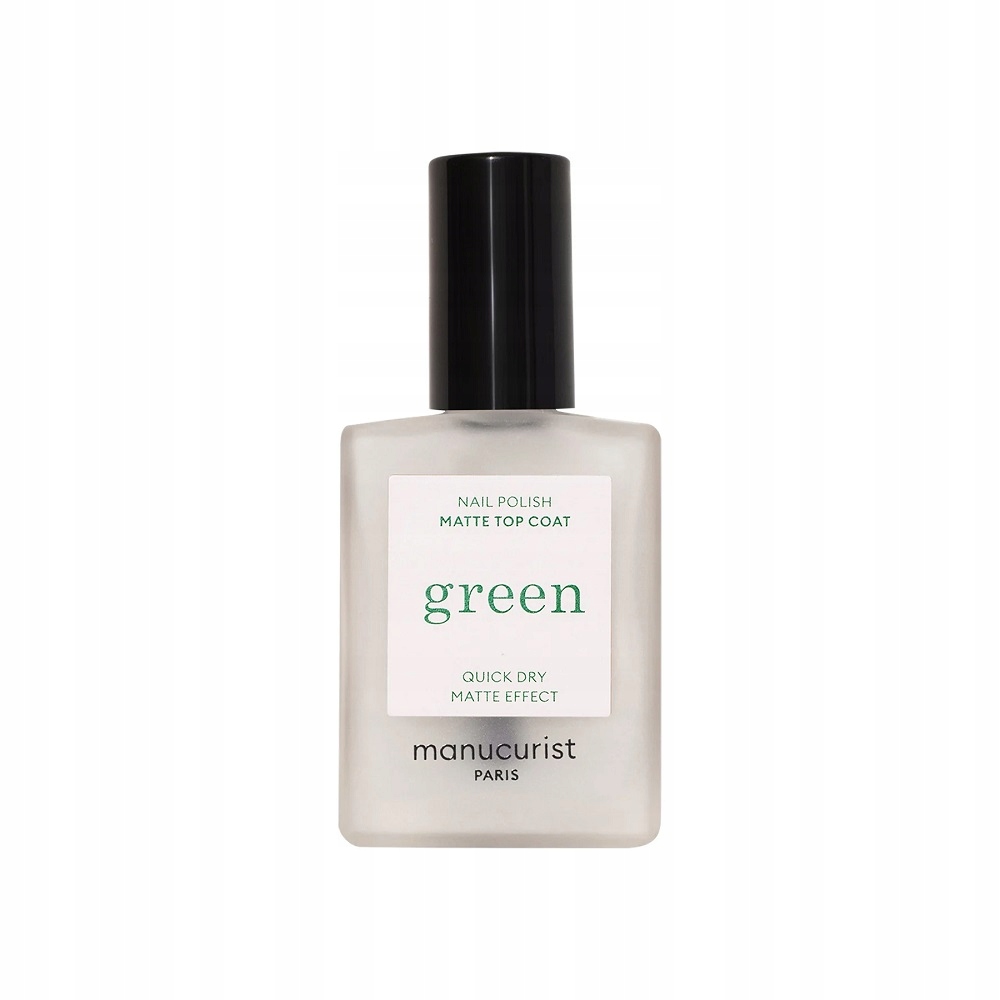 Přírodní matný zpevňující lak Green Matte Top Coat Manucurist 15 ml