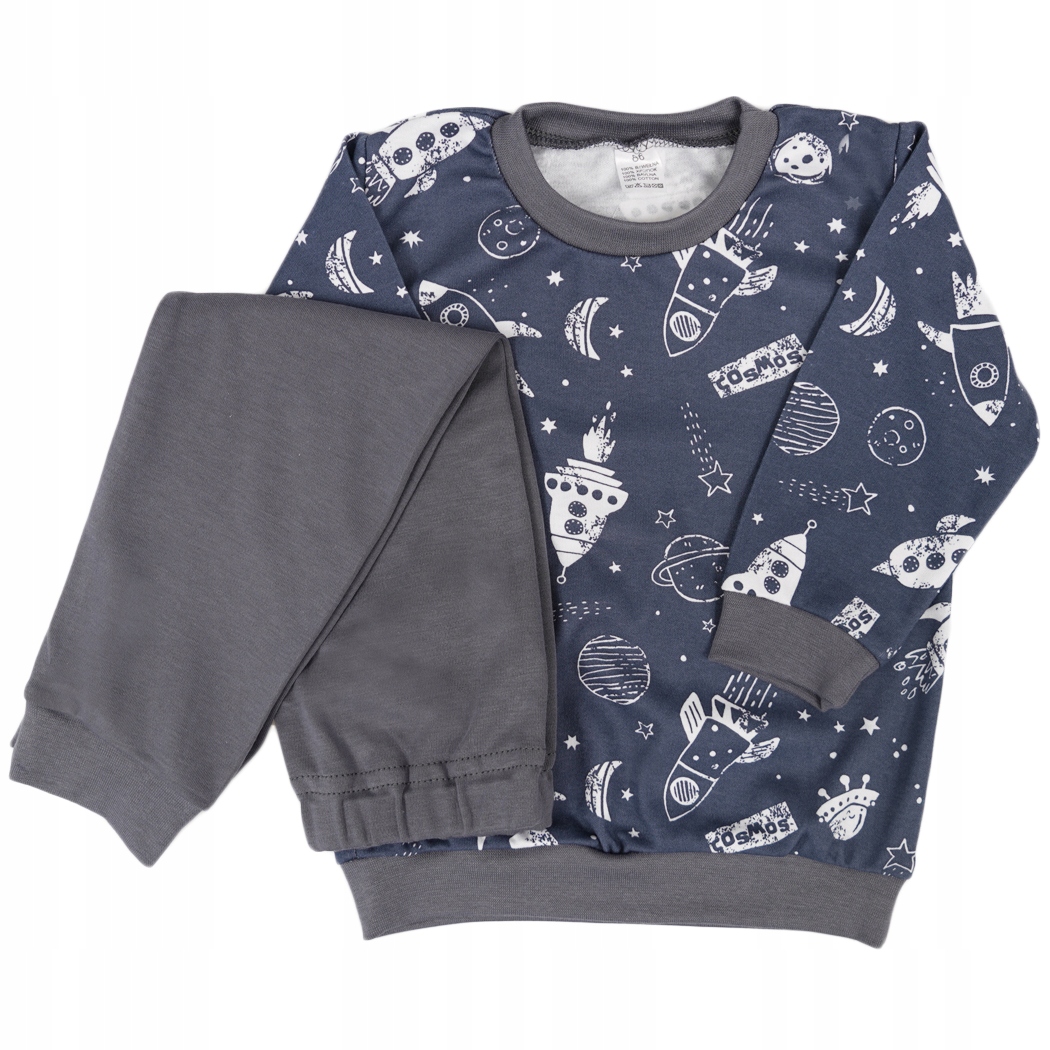 

Piżama w rakiety długi rękaw r.116 grafitowy 414