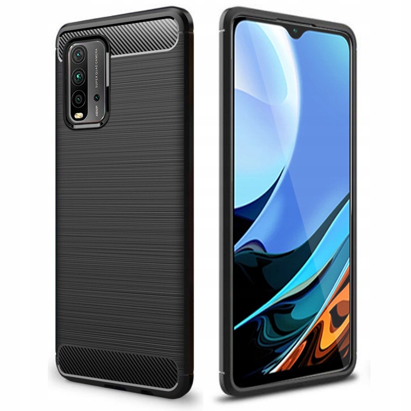 

Etui Do Redmi 9T Pancerne Karbon Szkło