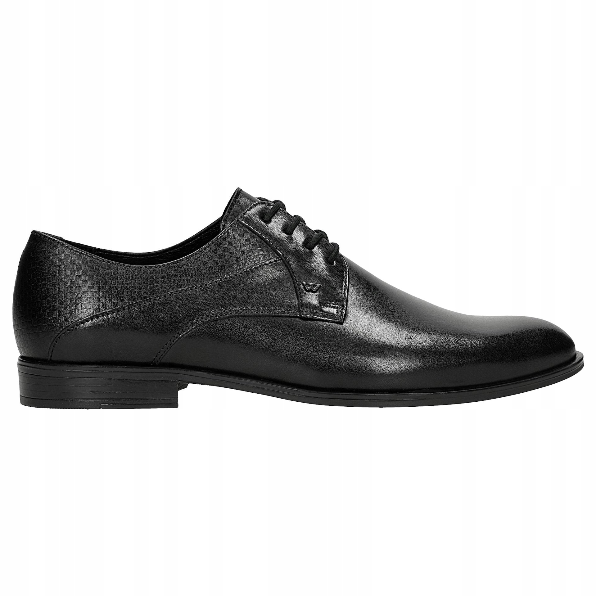 Černé elegantní pánské polobotky z lícové kůže, velikost vel.