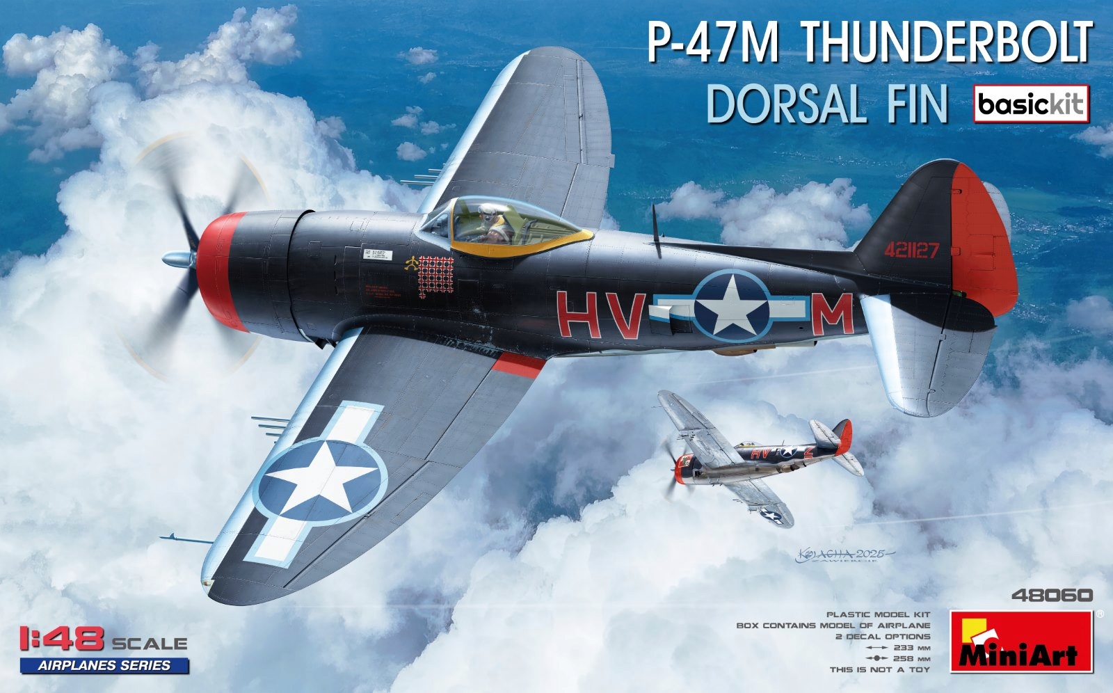 P-47M THUNDERBOLT. DORSAL FIN. MINIART 48060