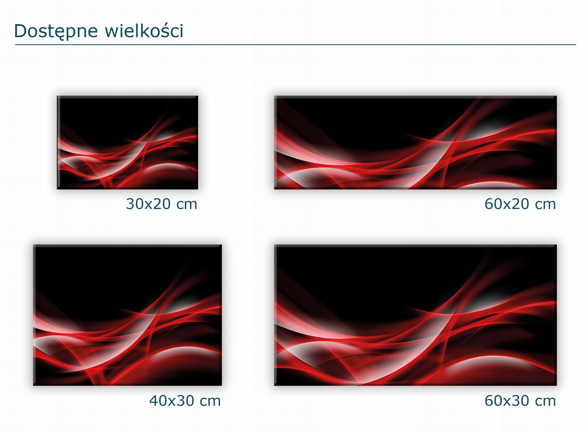 SZKLANA PODSTAWKA POD ZNICZE 60x20cm Fale 126c Długość 60 cm