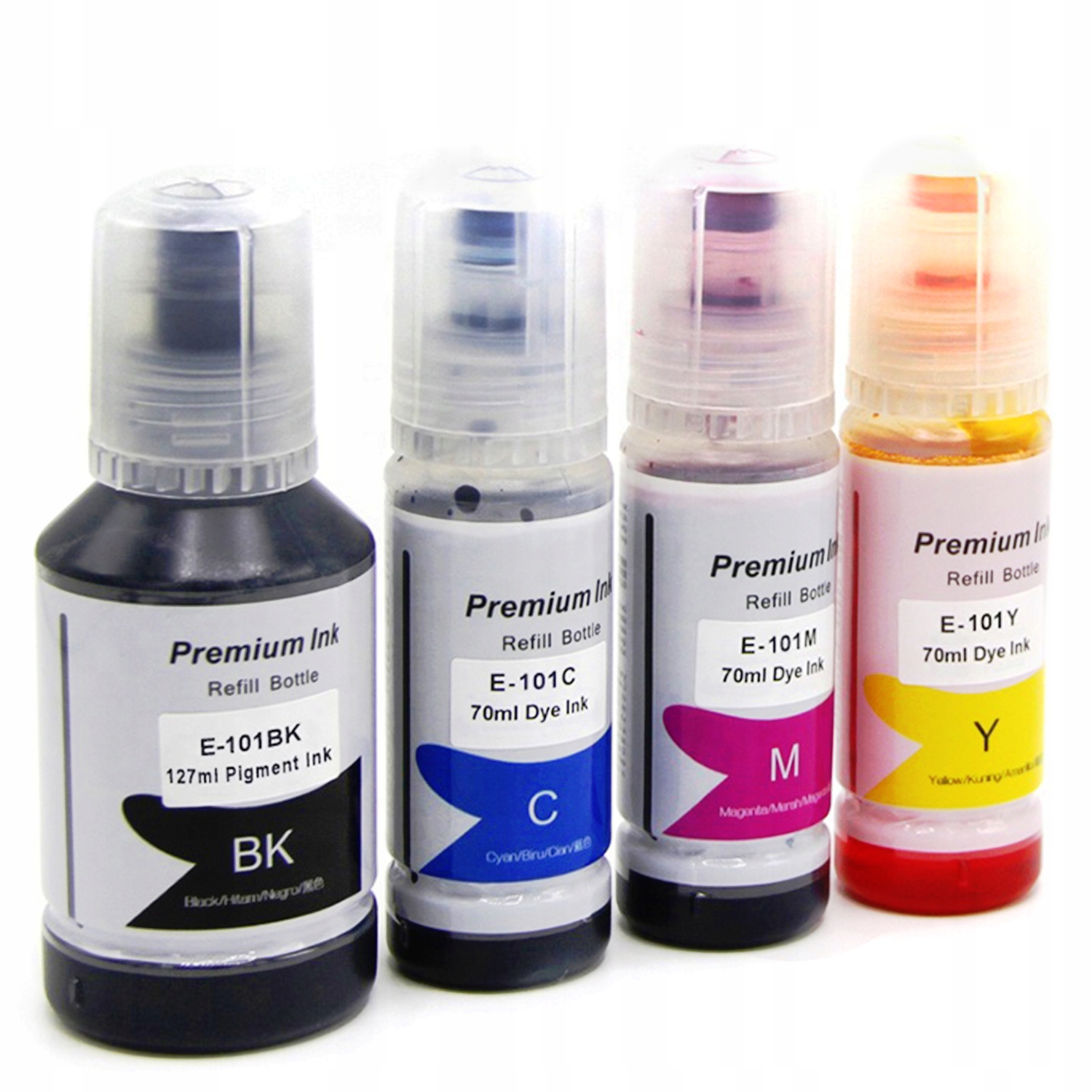 

4x Tusze w butelkach do drukarek Epson 101 XL