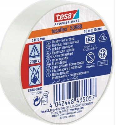 

Taśma izolacyjna Tesa 15x10 biała