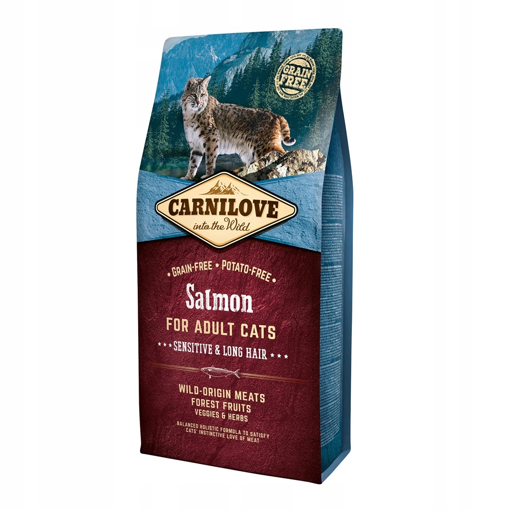 Levně Carnilove Cat Sensitive Salmon 6 kg pro citlivé kočky s dlouhou srstí
