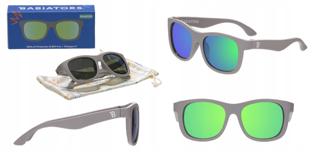 BABIATORS Graphite Gray Okulary przeciwsłoneczne dla dzieci 0-2 Polaryzacja
