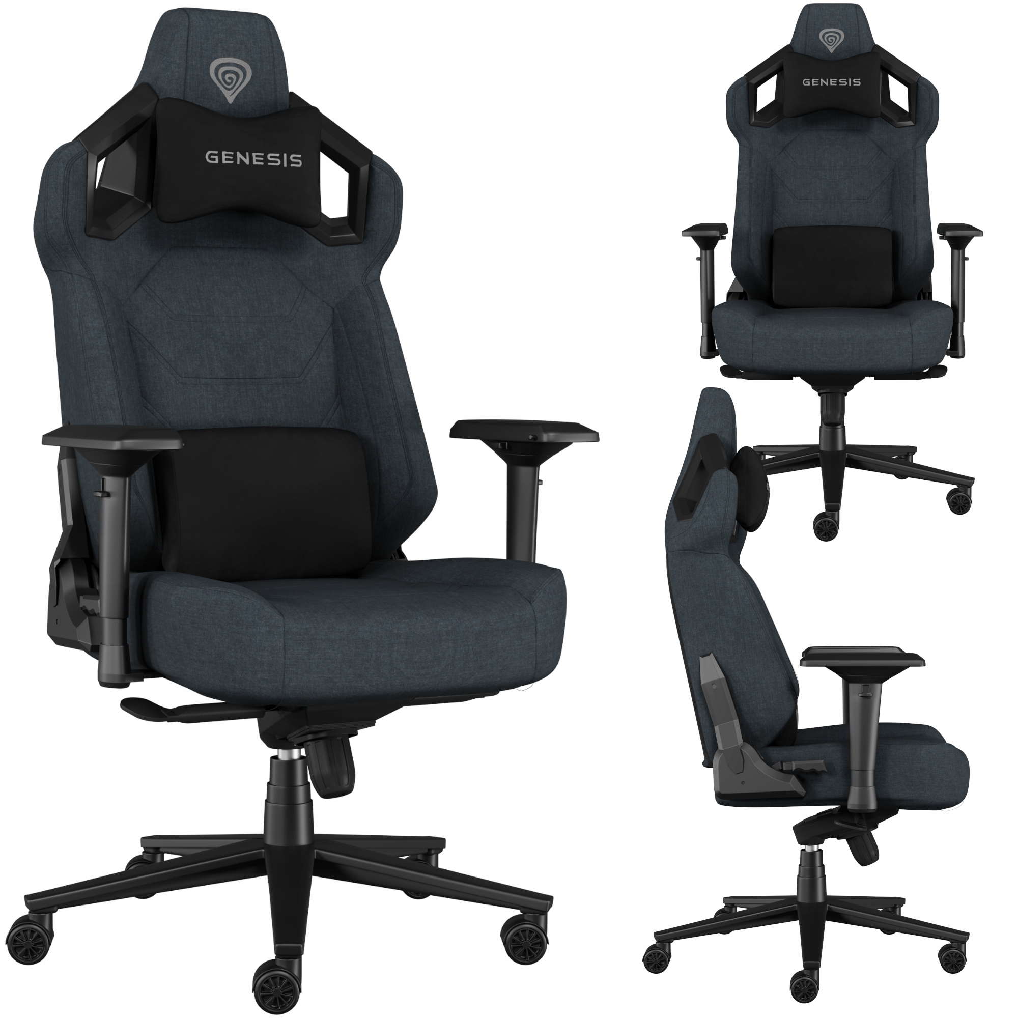 Fotel gamingowy Genesis Nitro 800 Szary tkanina czarny szary wr1
