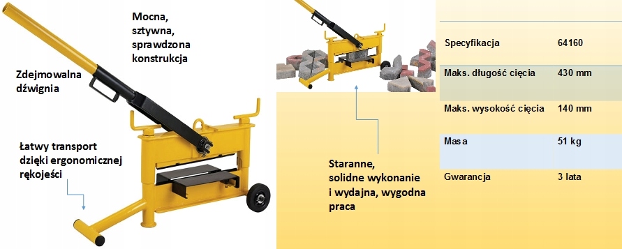 Gilotyna brukarska do kostki brukowej Kod producenta LE64160