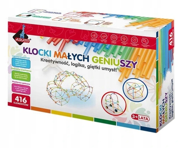 

Klocki małych geniuszy Małe słomki, 416 el.