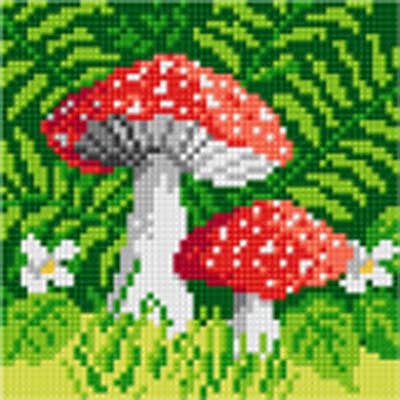 Kanwa Haft Krzyżykowy 15x15 Muchomor 1837